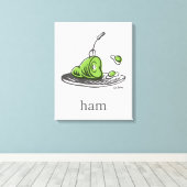 Dr. Seuss | Groen Eet Ham Canvas Afdruk (Insitu (Houten vloer))