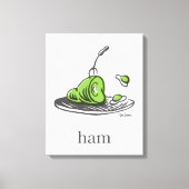 Dr. Seuss | Groen Eet Ham Canvas Afdruk (Voorkant)