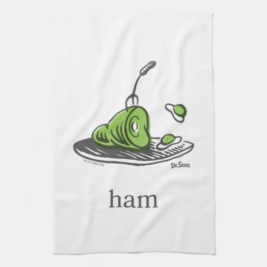 Dr. Seuss | Groen Eet Ham Theedoek (Verticaal)