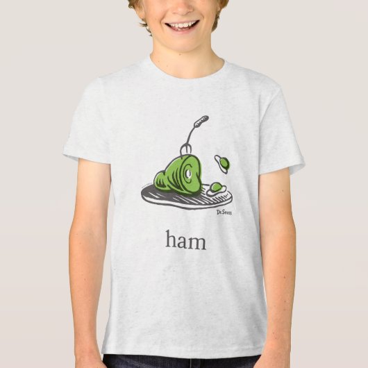 Dr. Seuss | Groen Eet Ham Tri-Blend Shirt (Voorkant)