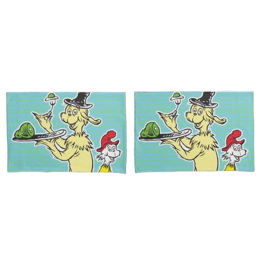Dr. Seuss | Groen Eet Ham | Vriend & Sam-I-Am Kussensloop (Voorkant-Set)