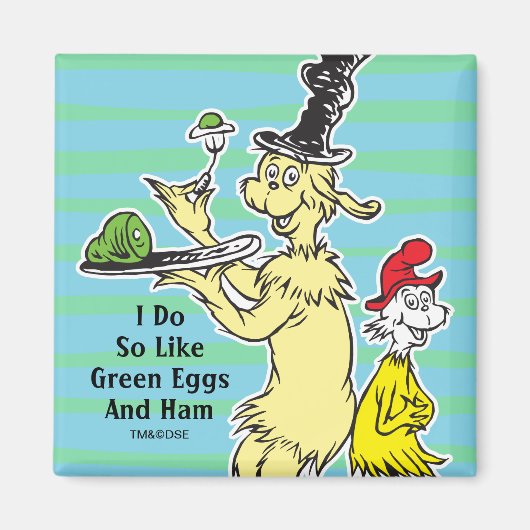 Dr. Seuss | Groen Eet Ham | Vriend & Sam-I-Am Magneet (Voorkant)