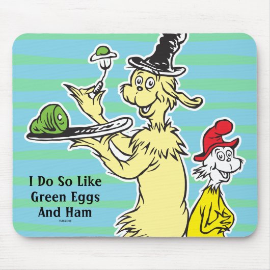 Dr. Seuss | Groen Eet Ham | Vriend & Sam-I-Am Muismat (Voorkant)