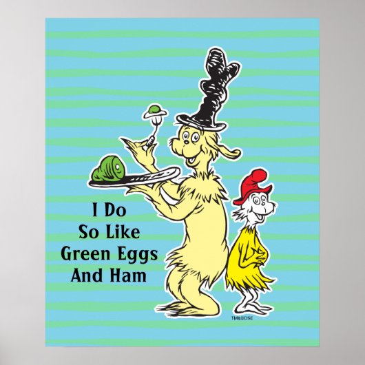 Dr. Seuss | Groen Eet Ham | Vriend & Sam-I-Am Poster (Voorkant)