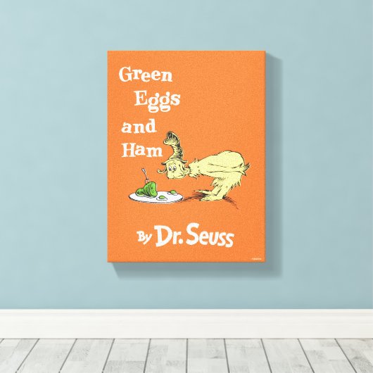 Dr. Seuss | Groene eieren en am Canvas Afdruk (Insitu (Houten vloer))