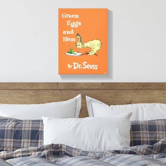 Dr. Seuss | Groene eieren en am Canvas Afdruk (Insitu (Slaapkamer))