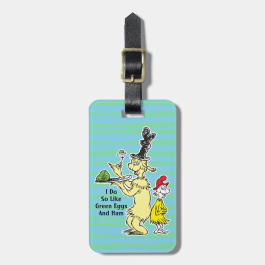 Dr. Seuss | Groene eieren en am | Vriend en Sam-I- Bagagelabel (Voorkant verticaal)
