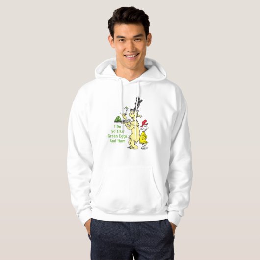 Dr. Seuss | Groene eieren en am | Vriend en Sam-I- Hoodie (Voorkant volledig)