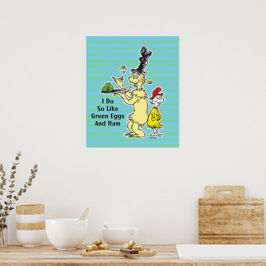 Dr. Seuss | Groene eieren en am | Vriend en Sam-I- Poster (Keuken)