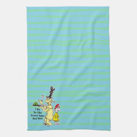 Dr. Seuss | Groene eieren en am | Vriend en Sam-I- Theedoek (Verticaal)