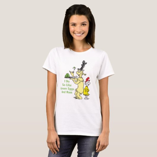 Dr. Seuss| Groene eieren en am| Vriend & Sam-I-Am T-shirt (Voorkant volledig)