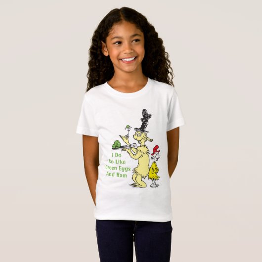 Dr. Seuss| Groene eieren en am| Vriend & Sam-I-Am T-shirt (Voorkant volledig)