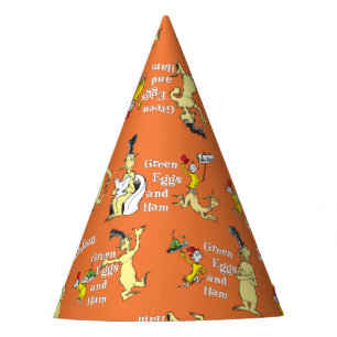 Dr. Seuss Groene Eieren en Ham Karakterpatroon Feesthoedjes
