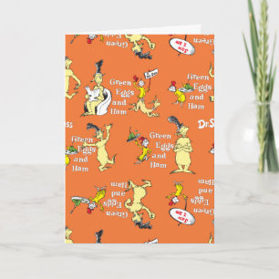 Dr. Seuss Groene Eieren en Ham Karakterpatroon Kaart