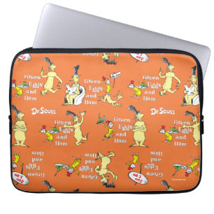 Dr. Seuss Groene Eieren en Ham Karakterpatroon Laptop Sleeve