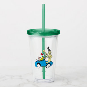 Dr. Seuss Groene Eieren en Ham Karakters in Auto Acryl Drinkbeker