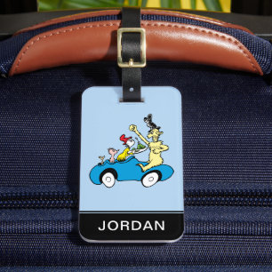 Dr. Seuss Groene Eieren en Ham Karakters in Auto Bagagelabel