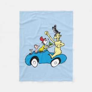 Dr. Seuss Groene Eieren en Ham Karakters in Auto Fleece Deken