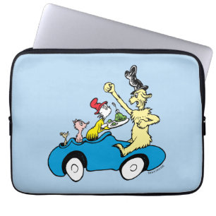 Dr. Seuss Groene Eieren en Ham Karakters in Auto Laptop Sleeve