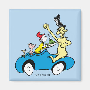 Dr. Seuss Groene Eieren en Ham Karakters in Auto Magneet