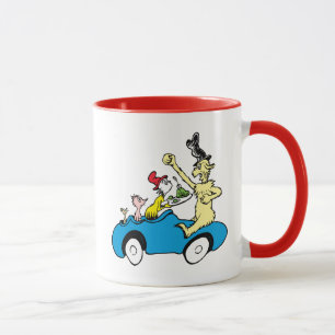 Dr. Seuss Groene Eieren en Ham Karakters in Auto Mok