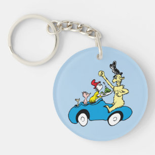 Dr. Seuss Groene Eieren en Ham Karakters in Auto Sleutelhanger