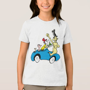 Dr. Seuss Groene Eieren en Ham Karakters in Auto Tri-Blend Shirt