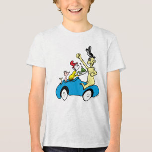 Dr. Seuss Groene Eieren en Ham Karakters in Auto Tri-Blend Shirt