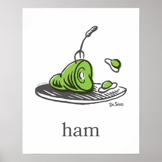 Dr. Seuss | Groene eieren en ham Poster (Voorkant)
