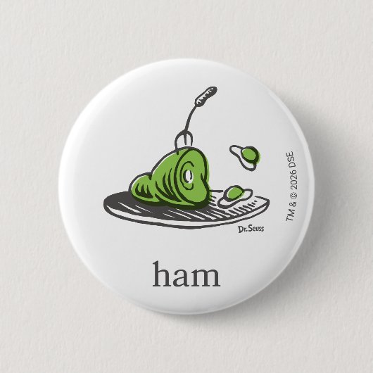 Dr. Seuss | Groene eieren en ham Ronde Button 5,7 Cm (Voorkant)
