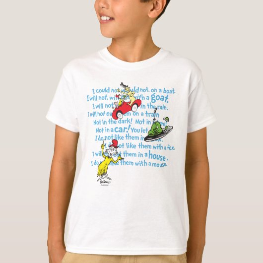 Dr. Seuss | Groene eieren en ham Storybook T-shirt (Voorkant)