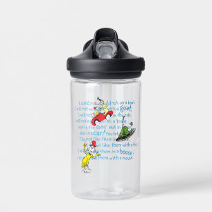 Dr. Seuss Groene eieren en ham-verhaalboekpatroo Waterfles
