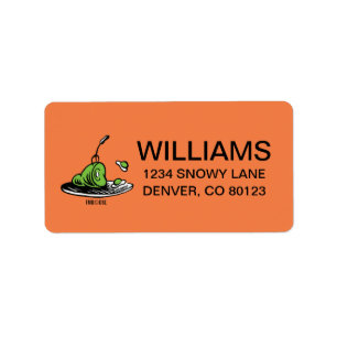 Dr. Seuss Groene eieren en zwompictogram Etiket