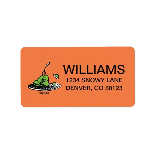 Dr. Seuss | Groene eieren en zwompictogram Etiket (Voorkant)