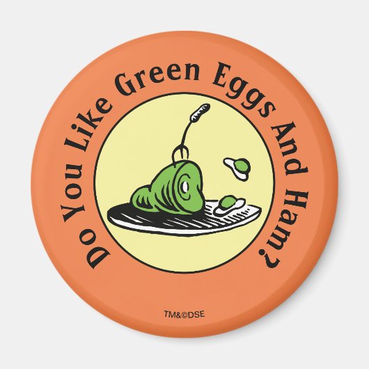 Dr. Seuss | Groene eieren en zwompictogram Magneet (Voorkant)