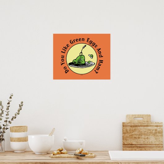 Dr. Seuss | Groene eieren en zwompictogram Poster (Keuken)