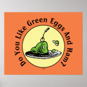 Dr. Seuss | Groene eieren en zwompictogram Poster
