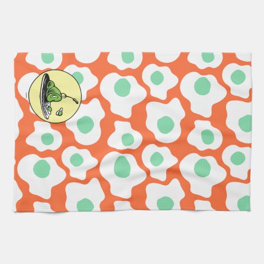 Dr. Seuss | Groene eieren en zwompictogram Theedoek (Horizontaal)