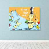 Dr. Seuss Groene Eieren & Ham Water Scène Canvas Afdruk (Insitu (Houten vloer))