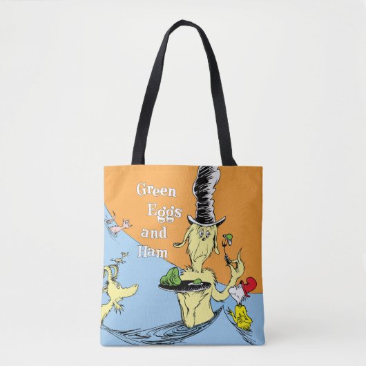 Dr. Seuss Groene Eieren & Ham Water Scène Tote Bag (Voorkant)