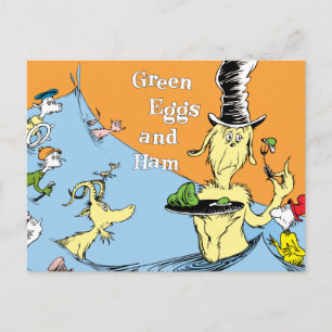 Dr. Seuss Groene Eieren & Ham Watertaferelen Briefkaart