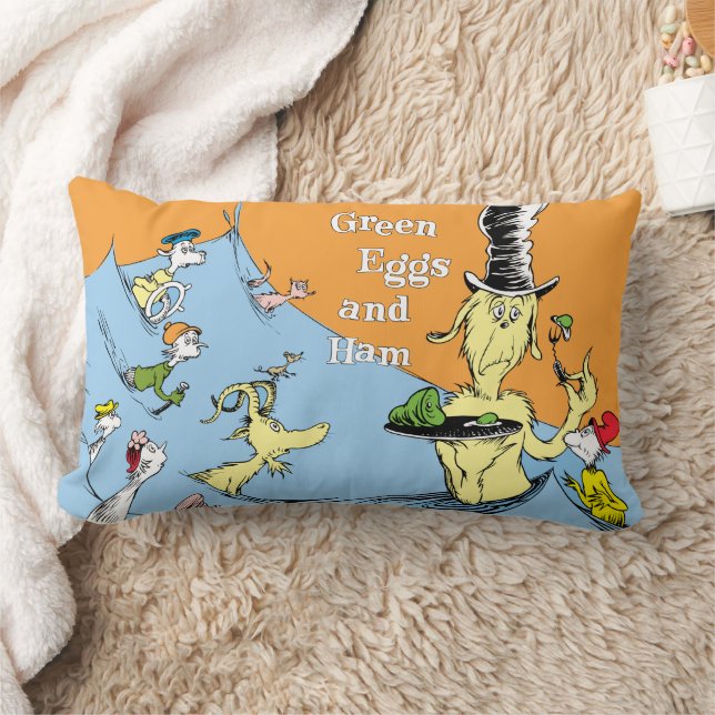 Dr. Seuss Groene Eieren & Ham Watertaferelen Kussen (Deken)