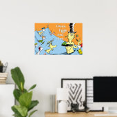 Dr. Seuss Groene Eieren & Ham Watertaferelen Poster (Thuiskantoor)