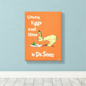 Dr. Seuss | Groene eieren met ham Canvas Afdruk (Insitu (Houten vloer))