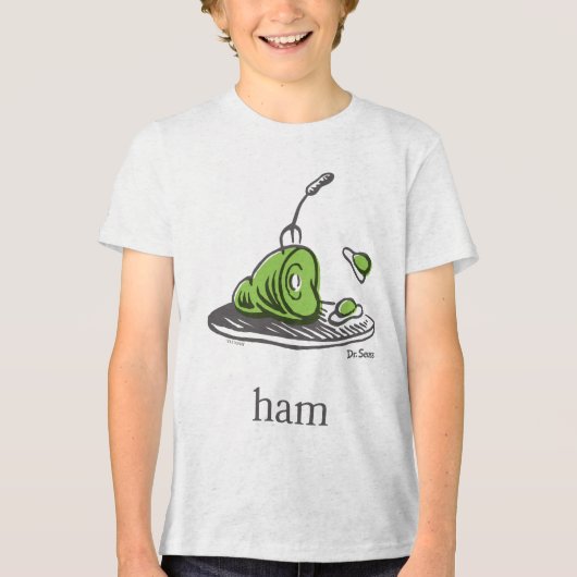 Dr. Seuss | Groene eieren met ham Tri-Blend Shirt (Voorkant)