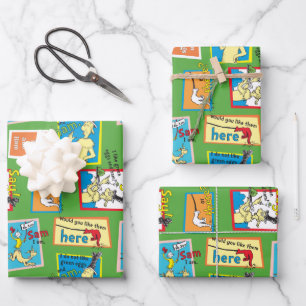 Dr. Seuss Groene Eieren met Ham Verhaal Citaten Inpakpapier Vel