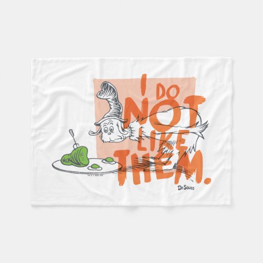 Dr. Seuss Guy-Am-I "Ik Hou Er Niet Van" Fleece Deken (Voorkant (Horizontaal))