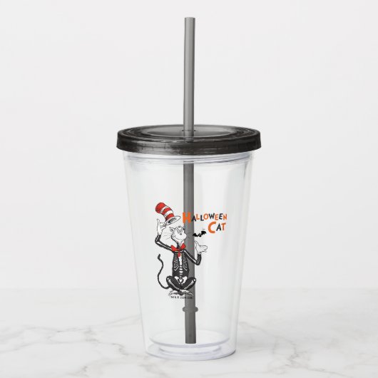 Dr. Seuss | Halloween Cat in het Pet Acryl Drinkbeker (Voorkant)