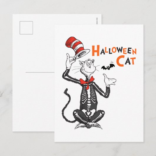 Dr. Seuss | Halloween Cat in het Pet Briefkaart (Voorkant / Achterkant)