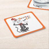 Dr. Seuss | Halloween Cat in het Pet Kartonnen Onderzetters (Schuin)